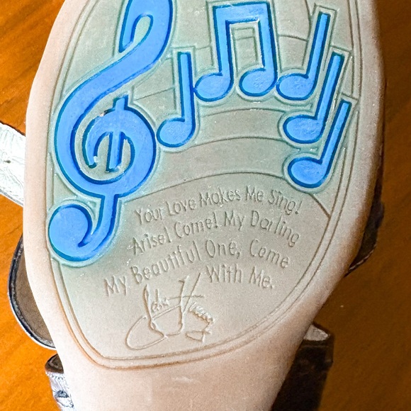 John Fluevog black Operetta Faustina women's size 7 strappy sandal - Picture 6 of 10